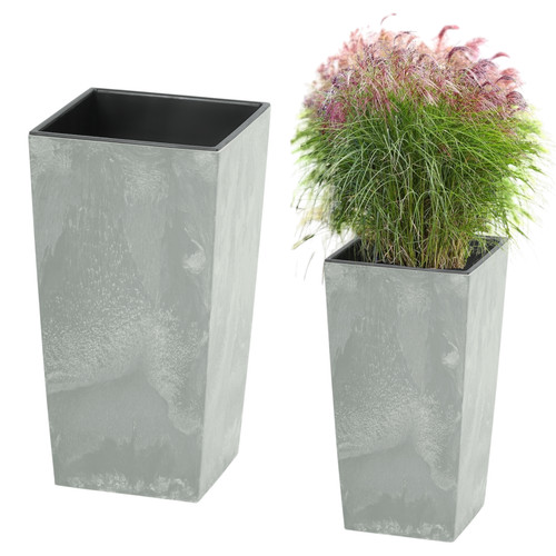 Pflanzkübel eckig beton - eckig,