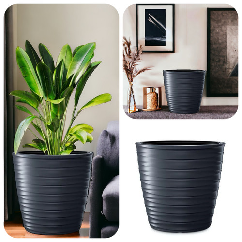 Blumenkübel oval groß wellen - groß,